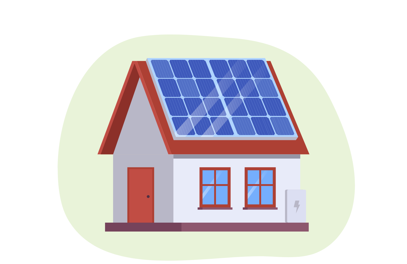 home with solar panels