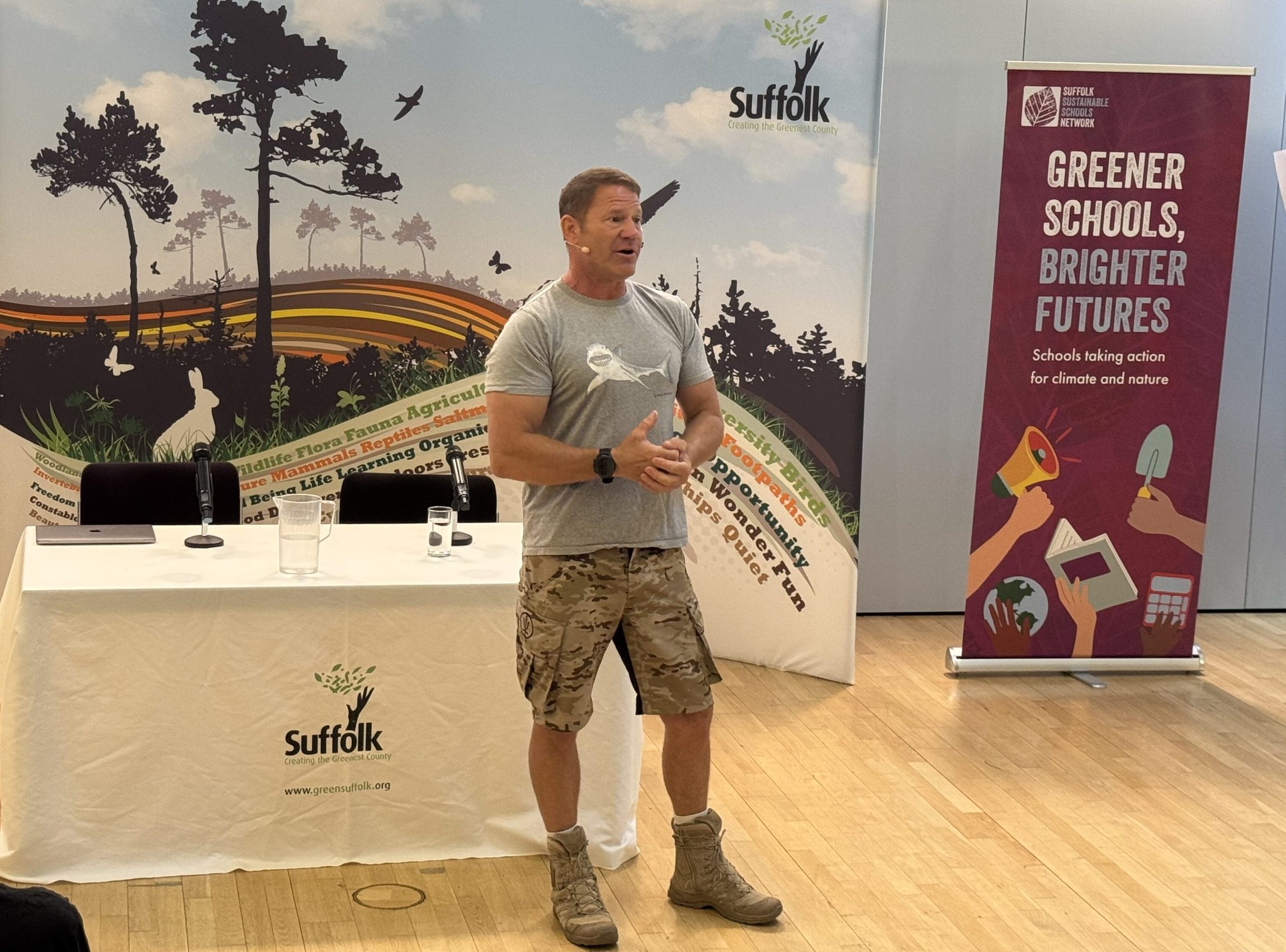 Steve Backshall, guest speaker at the Suffolk Youth Climate Conference 2025
